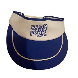 Vintage Ford Ford Ford Tractors Visor Cap Blue White Snap Back 80s 90s